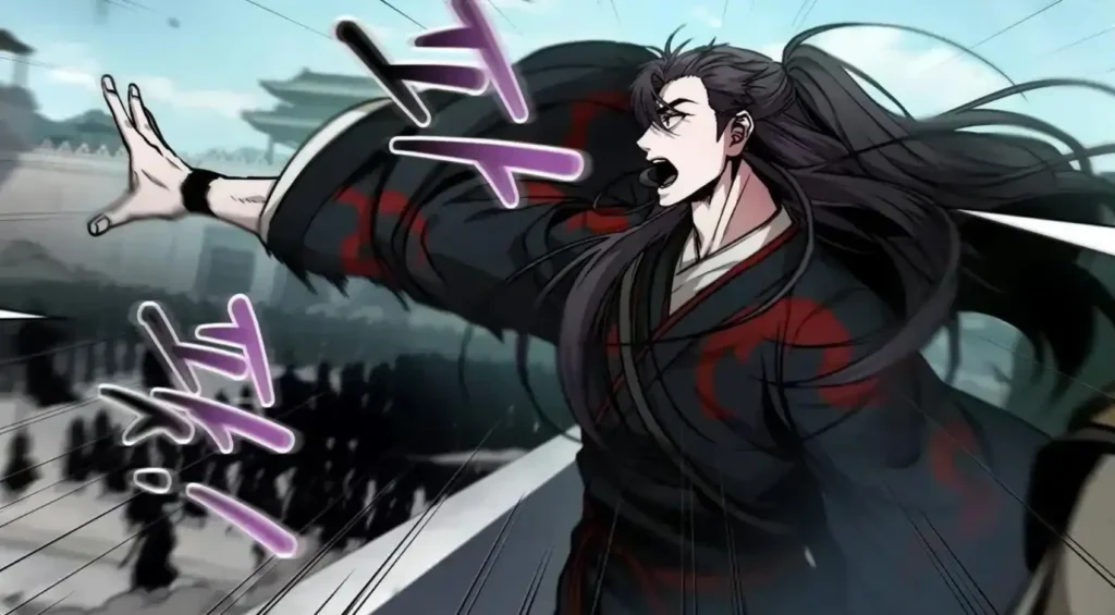 Cover art for the martial arts fantasy manhwa Nano Machine, featuring Cheon Yeo-Woon in a powerful stance, often with futuristic elements or martial aura.